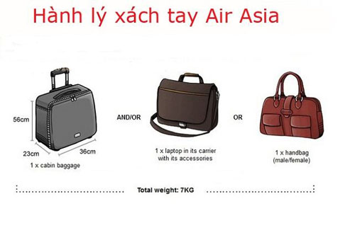 Quy định về hành lý xách tay Air Asia