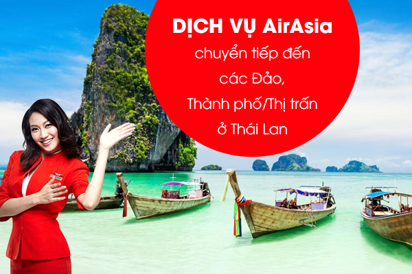 AirAsia: Dịch vụ Chuyển tiếp đến các Đảo, Thành phố/Thị trấn