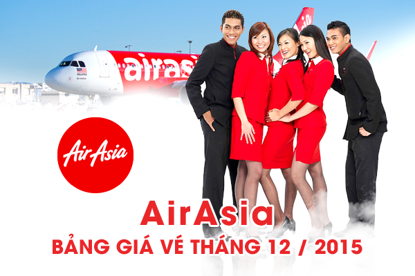 Bảng giá vé máy bay AirAsia tháng 12/2019