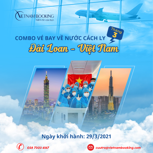 Chuyến bay charter từ Đài Loan về Việt Nam